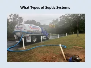 What Types of Septic Systems