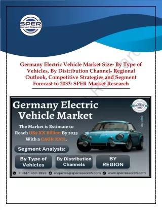 Germany Electric Vehicle Market Size, Share, Growth and Future Outlook till 2033