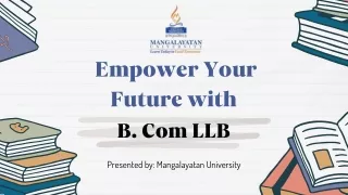 Empower Your Future with B. Com LLB