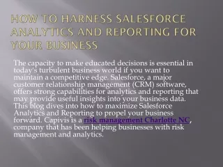 How to Harness Salesforce Analytics and Reporting for Your Business