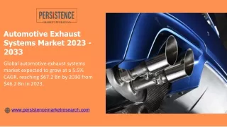 Automotive Exhaust Systems Market Size Growth to Reach US$ 72.8 billion by 2030