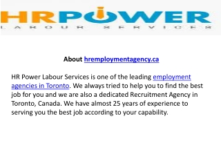 Employment Agency Toronto