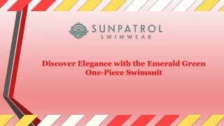 Discover Elegance with the Emerald Green One-Piece Swimsuit