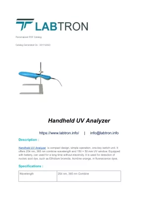 Handheld UV Analyzer