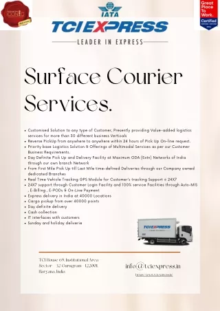 Surface Courier Services.