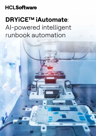DRYiCE™ iAutomate: AI-enhanced Intelligent Runbook Automation