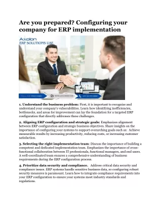 Are you prepared Configuring your company for ERP implementation