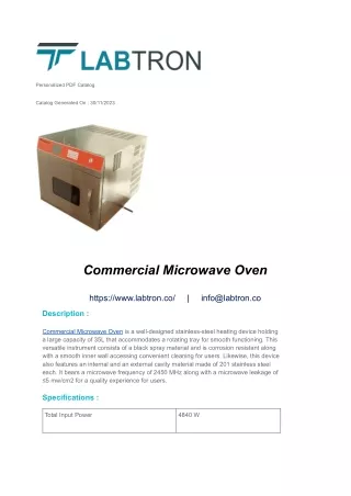 commercial microvace oven