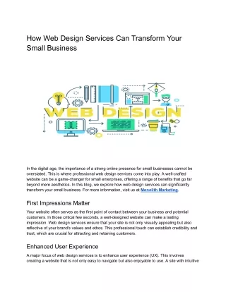 Transform Your Business With Expert Web Design Services