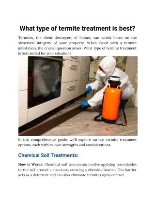 What type of termite treatment is best_