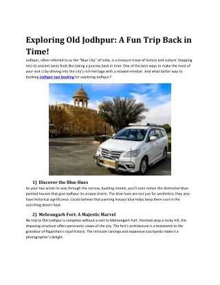 Exploring Old Jodhpur