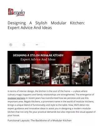 Designing A Stylish Modular Kitchen Expert Advice And Ideas