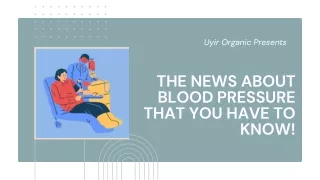 The news about blood pressure that you have to know!