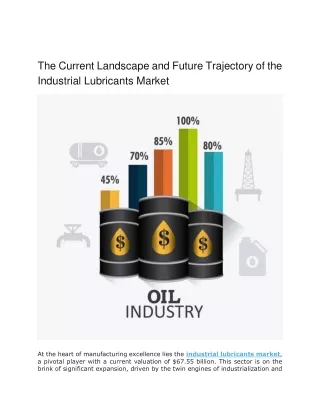 Navigating Tomorrow: Lubricant Market Forecast and Growth Report