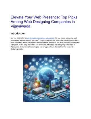 Elevate Your Web Presence_ Top Picks Among Web Designing Companies in Vijayawada