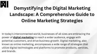 Demystifying the Digital Marketing Landscape A Comprehensive Guide to Online Marketing Strategies