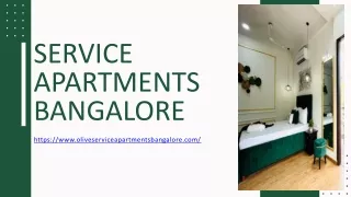 Service Apartments Bangalore