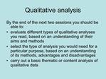 Qualitative analysis