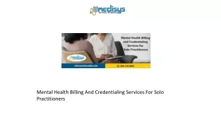 Mental Health Billing And Credentialing Services For Solo Practitioners