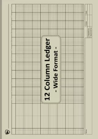 Download⚡️ 12 Column Ledger Book : Large Wide Format Income and Expense Accounting Journal for Bookkeeping , Business an