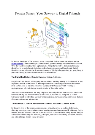 Domain Names: Your Gateway to Digital Triumph