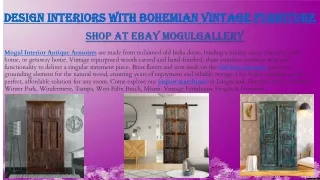 Design Interiors with Bohemian Vintage Furniture