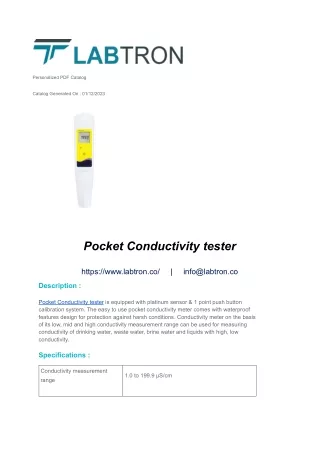 pocket conductivity tester