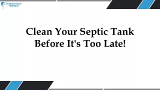 Maintain Your Septic Tank for Longevity – Act Before It's Critical!