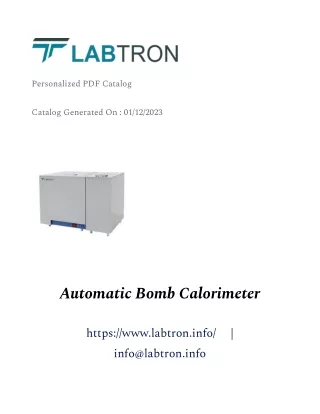 Automatic Bomb Calorimeter