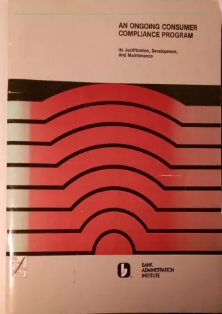 PDF/❤READ⚡/✔DOWNLOAD⭐  An ongoing consumer compliance program: Its justification