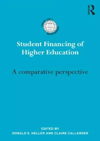 ✔DOWNLOAD⭐ Book [PDF]  Student Financing of Higher Education: A comparative pers