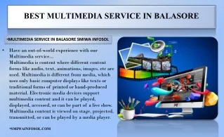 No 1 Multimedia service in Balasore smiwa infosol
