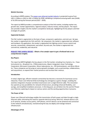 Power over Ethernet Market