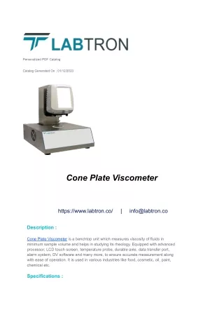 cone plate viscometer