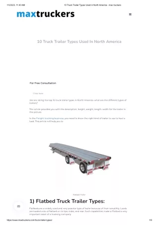 10 Truck Trailer Types Used in North America - max truckers