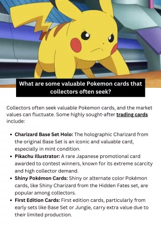 What are some valuable Pokemon cards that collectors often seek