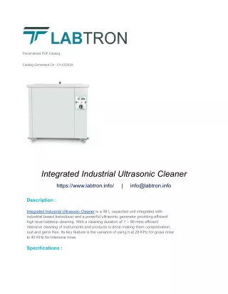 Integrated Industrial Ultrasonic Cleaner