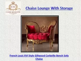 Chaise Lounge With Storage PPT