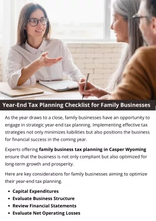 Year-End Tax Planning Checklist for Family Businesses