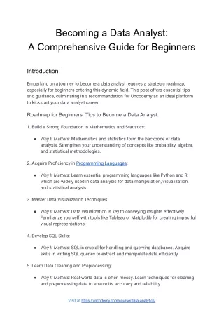 Becoming a Data Analyst_  A Comprehensive Guide for Beginners - Uncodemy