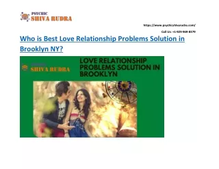 Who is Best Love Relationship Problems Solution in Brooklyn NY