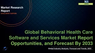 Behavioral Health Care Software and Services Market Worth US$ 19.4% Billion by 2033