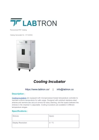 cooling incubator