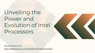 Unveiling the Power and Evolution of Intel Processors