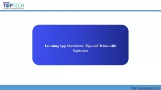 Learning App Showdown Tips and Tricks with TopScorer