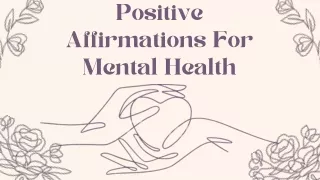 Positive Affirmations For Mental Health