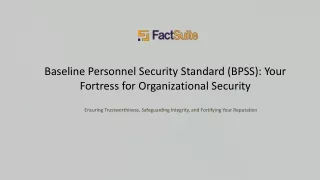 Baseline Personnel Security Standard (BPSS)- Your Fortress for Organizational Security