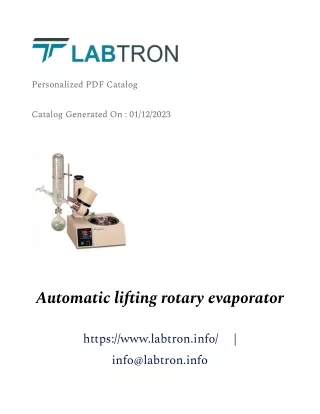 Automatic lifting rotary evaporator