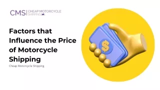 Factors that Influence the Price of Motorcycle Shipping