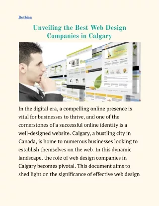 Unveiling the Best Web Design Companies in Calgary